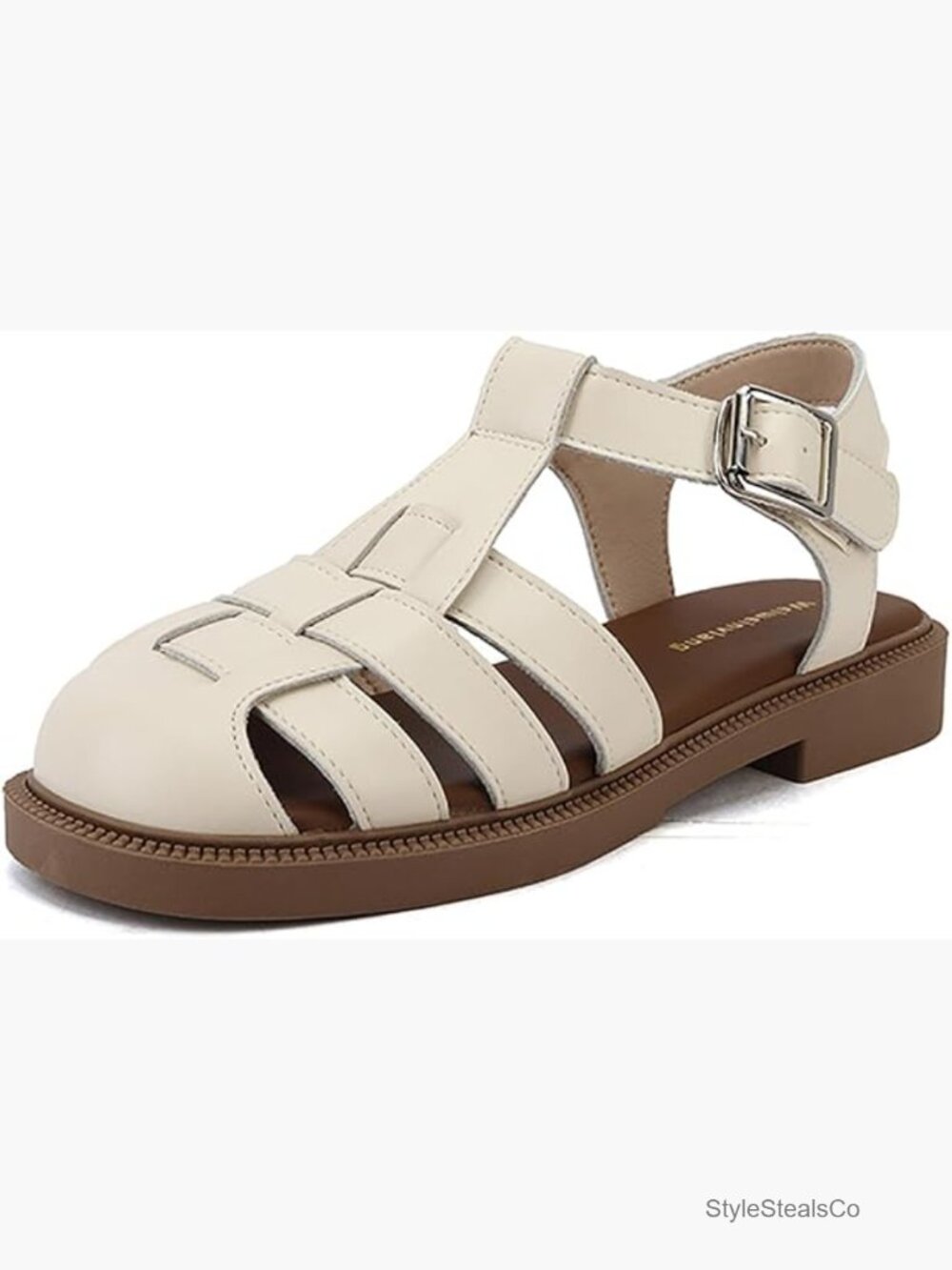 Closed Toe Fisherman Sandals Woven Strap Flat with Adjustable Buckle Ankle